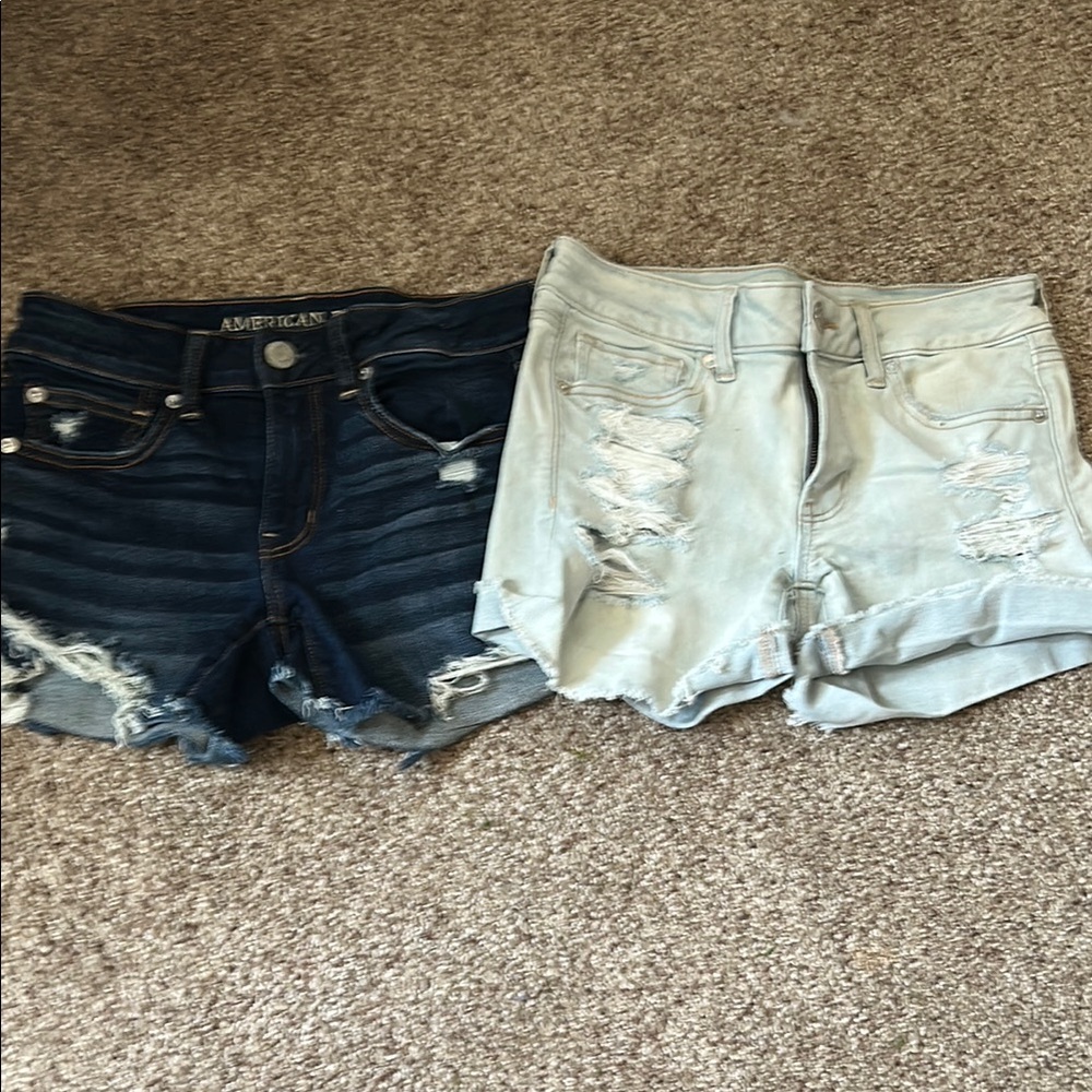 American Eagle Denim Shorts Set